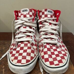 Red Checkered Vans